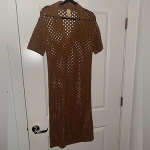Crochet netted dress